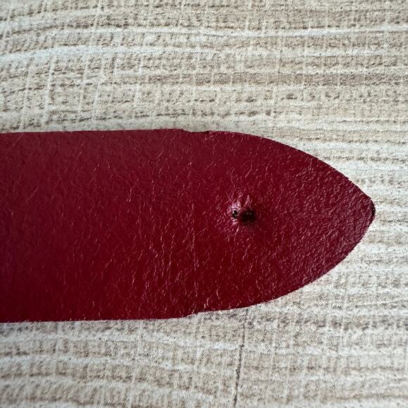 Gap Vegan Leather Pebble Belt Slate Red M - Picture 6 of 10